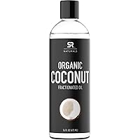 Organic Fractionated Coconut Oil - 100% Pure Multi-Purpose Oil for Hair and DIY Products - Non-GMO Verified (16 Ounces)