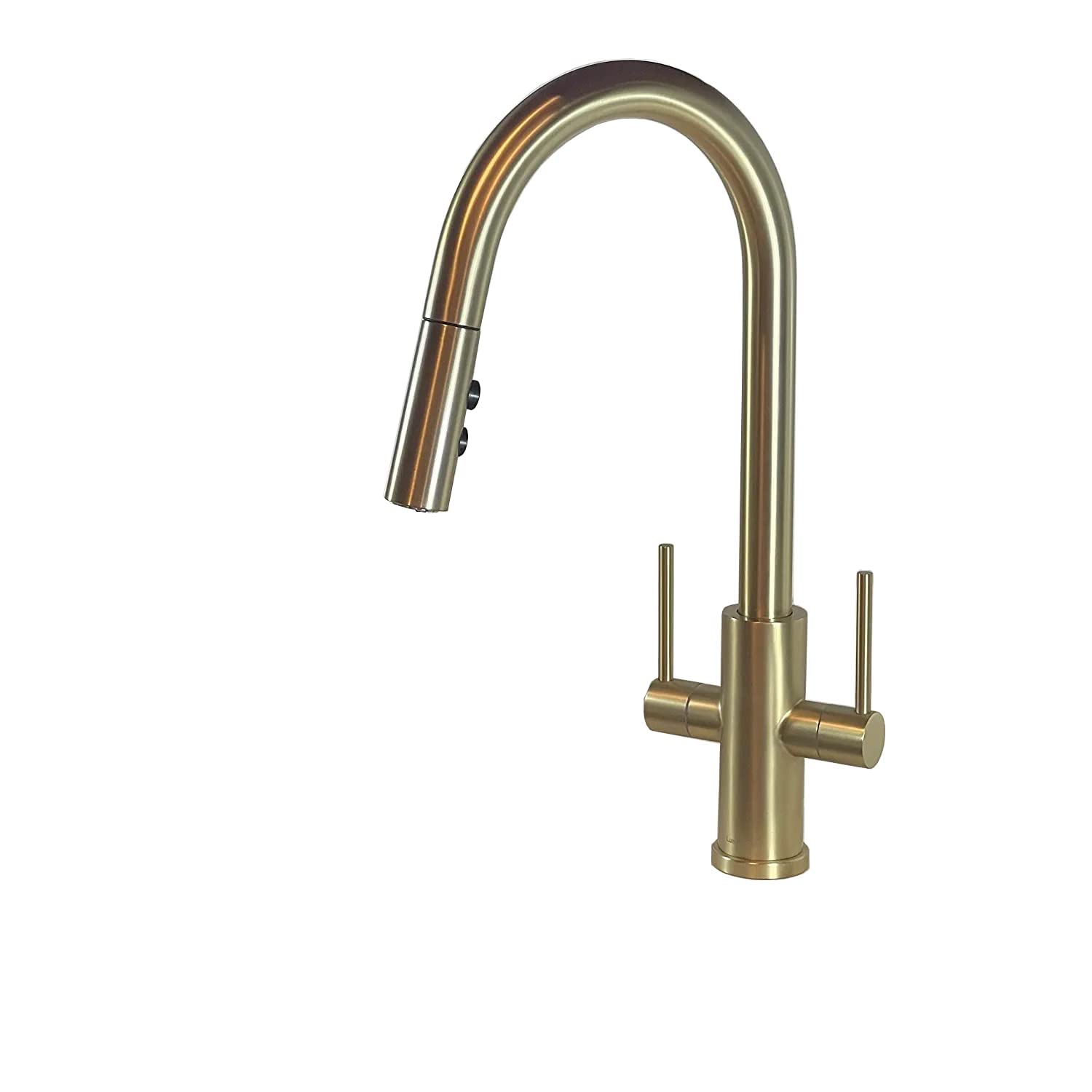 Luna&Muni.Kitchen Faucet Satin Gold,Kitchen faucets,Kitchen Faucet with Pull Down Sprayer, Kitchen Sink Faucet with 2 Handles,Kitchen Sink faucets,Kitchen Sink faucets with pullout Sprayer
