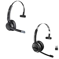 LEVN Trucker Bluetooth Headset with Noise Cancelling Microphone & Mute Button Wireless Headset with Microphone for PC