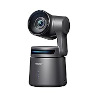 OBSBOT Tail Air NDI Streaming Camera 4K, AI Tracking PTZ Camera with Intelligent APP, Gesture Control, HDMI/USB-C/Wireless Webcam, Video Camera Live Stream for YouTube, Chruch, Worship, Creator, etc.