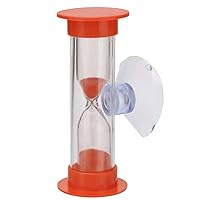 Hourglass Toothbrush Timer Hourglass Sand Timer Kids Toothbrush Timer 2 Minutes Efficient Time Management with Suction Cup for Home Orange