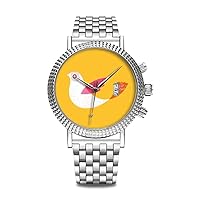 Luxury Watch Brand Popular,Classy Watch Brand Popular,Gift For Yourself Or Relatives Friends,Men's Watch Personality Pattern Watch 390. Bird Yellow Watch