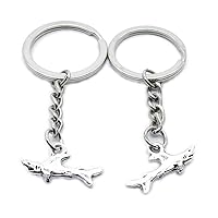 1 PCS Antique Silver Keyrings Keychains Key Ring Chains Tags Clasps AA461 Shark