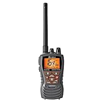 Cobra MR HH350 FLT Handheld Floating VHF Radio - 6 Watt, Submersible, Noise Cancelling Mic, Backlit LCD Display, NOAA Weather, and Memory Scan, Grey