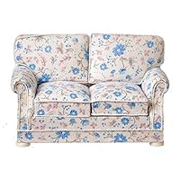 Melody Jane Dollhouse White Floral Sofa Summer Loveseat JBM Living Room Furniture
