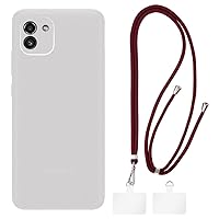 Samsung Galaxy A03 A035F 164MM Case + Universal Mobile Phone Lanyards, Neck/Crossbody Soft Strap Silicone TPU Cover Bumper Shell for Samsung Galaxy A03 A035F 164MM (6.5”)
