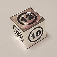 1x Command Zone Metal Dice Silver Color/for Commander EDH Tiny Leaders Magic: The Gathering MTG Die