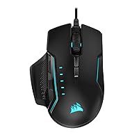 Corsair Glaive PRO RGB, Optical Gaming Mouse (18,000 DPI Optical Sensor, Interchangeable Grips, 3-Zone RGB Multi-Colour Backlighting, 7 Programmable Buttons), Aluminum