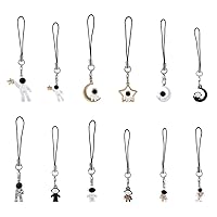SUPERFINDINGS Phone Charms Tibetan Spaceman Style Star Gesture Kite Cell Phone Straps Antique Silver Alloy Phone Backpack Lanyard Charms Hanging Charms