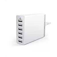 Anker 60W 6-Port USB Wall Charger, PowerPort 6 for iPhone XS / XS Max / XR / X / 8 / 7 / 6 / Plus, iPad Pro / Air 2 / mini/ iPod, Galaxy S7 / S6 / Edge / Plus, Note 5 / 4, LG, Nexus, HTC and More