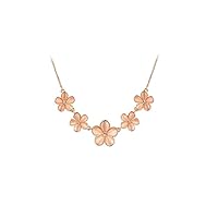 Hanessa Women's Jewellery Gold/Silver Necklace Flower Pendant Rose Gold/White Gold Plated with Rhinestones Opal Jewellery Stone Flower Gift for the Wife / Girlfriend / Women