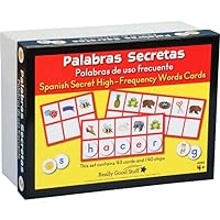 Really Good Stuff Palabras Secretas: Palabras de USO frecuente (Spanish Secret High-Frequency Words Cards) - 1 Game