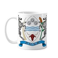 Botswana National Emblem Country Mug Pottery Ceramic Coffee Porcelain Cup Tableware