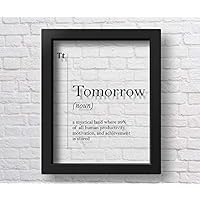 Transparent Tomorrow Funny Definition Print Dorm