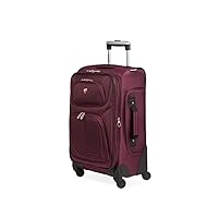SwissGear Sion Softside Expandable Luggage, Merlot, Carry-On 21-Inch
