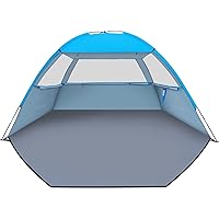 Gorich Beach Tent, Beach Shade Tent for 3/4-5/6-7/8-10 Person with UPF 50+ UV Protection, Portable Beach Tent Sun Shelter Canopy, Lightweight & Easy Setup Cabana Beach Tent