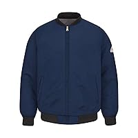 FR Flame Resistant 9 oz Twill Cotton Excel FR Regular Team Jacket, Navy, Large (JET2NV RG L)