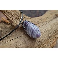 Banded Amethyst Stone Necklace