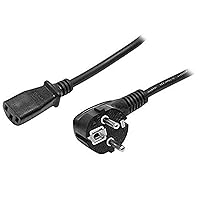 StarTech.com 2m (6ft) Computer Power Cord, 18AWG, EU Schuko To C13, 10A 250V, Black Replacement AC Power Cord, Printer Power Cord, PC Power Supply Cable, Monitor Power Cable, UL Listed (PXT101EUR)