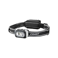 Coast RL20RB 1000 Lumen Tri-Color LED Rerchargeable Headlamp with Included Extra Power Pack, Flood and Spot Beams, Variable Light Control, Red/Green Modes