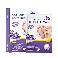 Foot Peel Mask (5 Pairs) Natural Exfoliator for Dry Dead Skin, Dry, Cracked Feet, Callus, Spa, for Baby Soft Skin Made with Lavender Extract Women and Men Peeling Exfoliating