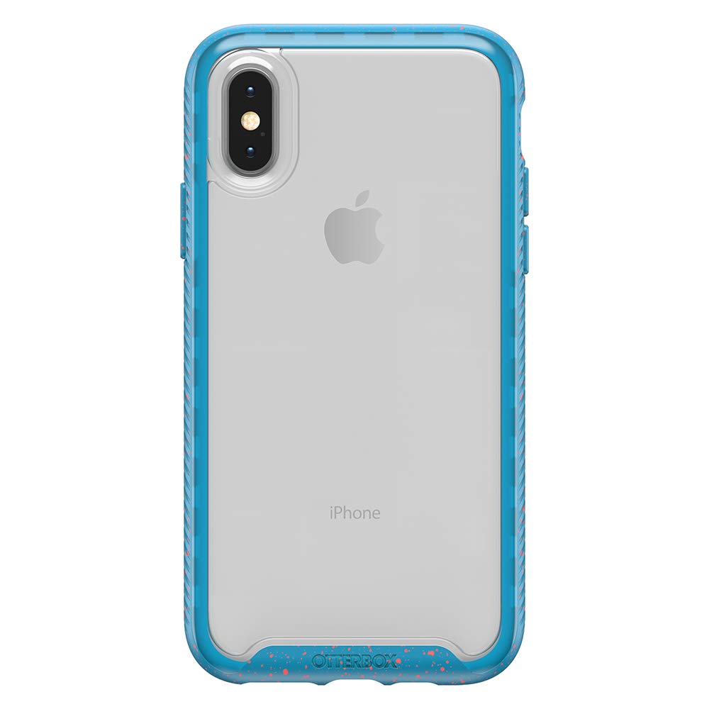 OtterBox Clear Case with Colorful Grip Edge for iPhone Xs - Electric Tide (Clear/Hawaiian Ocean/Mango Tango)