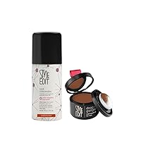 Style Edit Auburn Travel Size Root Concealer and Medium Red Touch Up Powder Duo to Cover Up Roots and Grays.