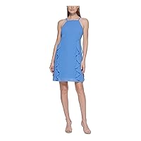 Vince Camuto Women's Chiffon Halter Float with Ruffle Seam Detail