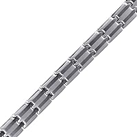 Stainless Steel Brushed Center Mens 8.5 Inch Bracelet Jewelry for Men