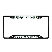 Fan Mats 31315: Oakland Athletics Metal License Plate Frame Black Finish
