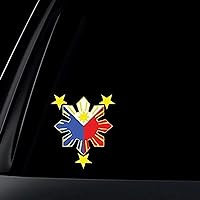 World Design Philippine Flag Sun Car Decal/Stickers