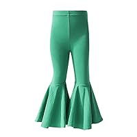 Baby Girl's Flare Ruffle Palazzo Leggings Pants Long Cotton Boutique Bottoms Activewear