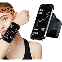 Running Wristband Phone Holder, Forearm Armband 360° rotatable and Detachable, Compatible with All 4.5-7 inch Mobile Phones, Suitable for iPhone 15/14/Pro/ProMax/13/12/11/mini/XS/XR