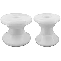 ISURE MARINE White Water White Delrin Bow Anchor Roller Replacement Wheels Bow Roller for Marines Boats Yachts Kayaks (Pack of 2)