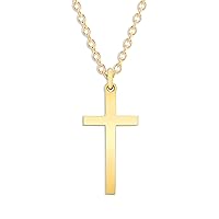 14K Gold Filled Or Silver Cross Necklace For Women, Tiny Religious Jewelry
