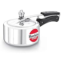 HAWKINS Classic CL20 2-Liter New Improved Aluminum Pressure Cooker, Small, Silver