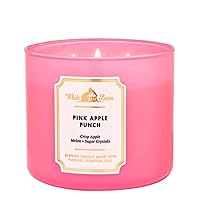 Bath & Body Works, White Barn 3-Wick Candle w/Essential Oils - 14.5 oz - 2022 Spring Scents! (Pink Apple Punch)