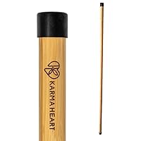 5ft Natural Bamboo Yoga Stick: Mobility Stick & Stretch Bar with Super Sturdy Rubber Ends - Versatile Exercise Stick & Yoga Bar for Yoga, Stretching & Posture with Unlimited Access to