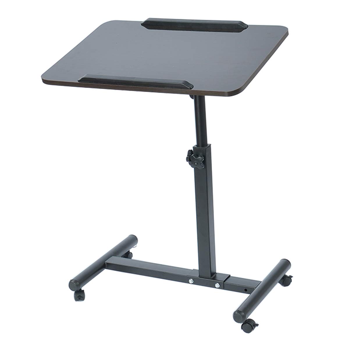 Penck Mobile Laptop Sit Stand Desk Angle & Height Adjustable Rolling Laptop Desk Cart Over Bed Hospital Table Stand Folding Portable Table