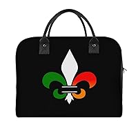 Fleur De Lis Irish Italian Large Crossbody Bag Laptop Bags Shoulder Handbags Tote with Strap for Travel Office