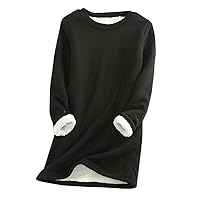 Oversized Sweaters Fleece Crew Neck Long Sleeve Sweatshirts Breathable Hip Hop Sweatshirts for Women Loose Fit