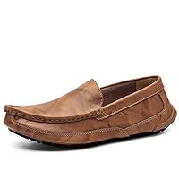 Men's Loafers Driving Loafer Flats Penny Loafer Shoes Leather Slip On Flat Low-top for Male Spring Handmade Casual Leisure