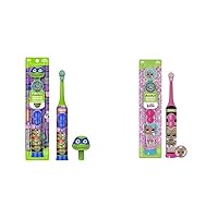 FIREFLY Clean N' Protect Teenage Mutant Ninja Turtles and L.O.L. Surprise! Power Toothbrushes with Character Covers, Soft Bristles, Battery Included, Ages 3+, 1+1 Count