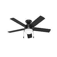 Hunter Fan Company 51455 Zeal Ceiling Fan, 44, Black