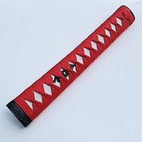 boyu Japanese Samurai Katana Sword Handle Tsuka10.2'' Alloy/Copper/Iron Fittings Real or Fake Samegawa