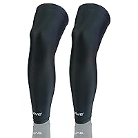 VIVE Leg Sleeves (Pair) - Full Compression Knee Wraps, Thigh Calf Support For Running, Basketball, Weight Lifting Sports