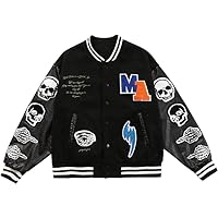 Men's Motorcycle Jacket Blackair Moto Varsity Baseball Jacket Vintage Coats