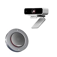 WYRESTORM All-in-One Ultra HD Video and Audio Conferencing System, 4K Webcam with AI Tracking, Autofocus, Auto Framing and USB-C Multi-Port Adapter Docking Speakerphone for Executive Office