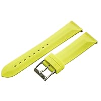 Clockwork Synergy - 2- Piece Ss Divers Silicone Watch Band Strap 26mm - Lime Yellow - Male and Female Watches