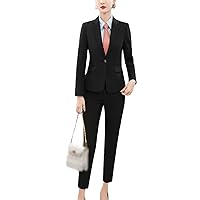 Spring Formal Dress Ladies Gray Blazer Set Workwear Office Uniform Pants Jacket